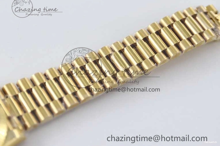 Bracelet YG 40mm Steel 904L 1:1 on YG TWF Dial Edition A2836 Best Crystal Date YG Day 0311